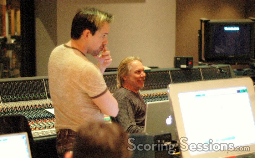 Stage recordist Adam Michalak and composer Mark Mancina