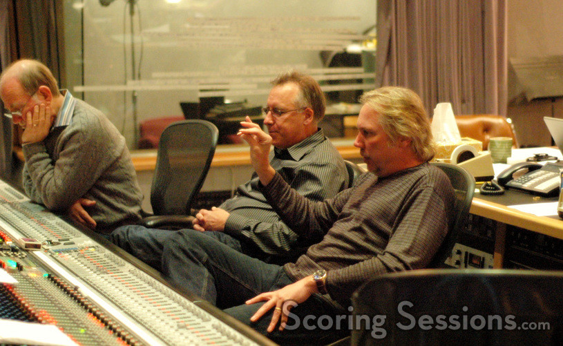 Scoring mixer Armin Steiner, Disney Music Executive Chris Montan and composer Mark Mancina