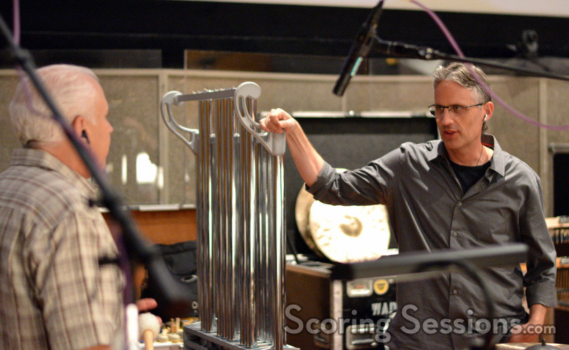 Percussionists Dan Greco (left) and Wade Culbreath