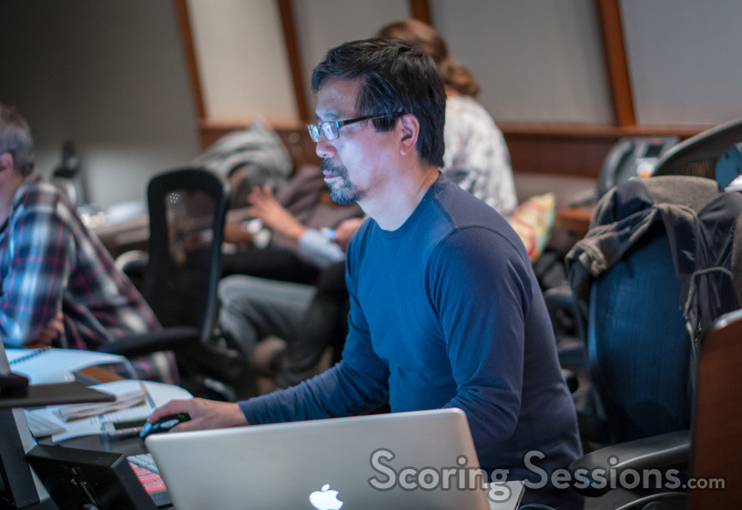 ProTools recordist Larry Mah works on A Wrinkle in Time