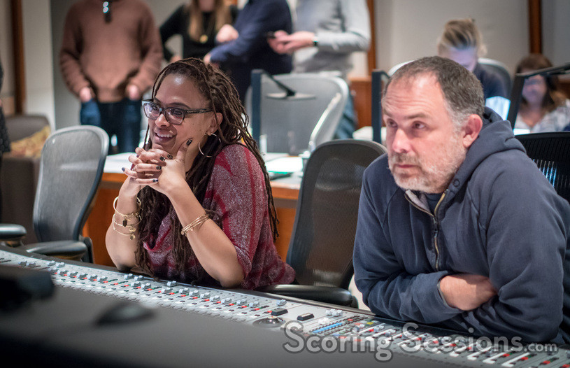 Director Ava DuVernay and scoring mixer Chris Fogel