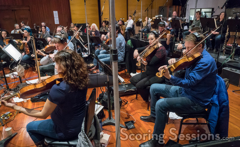 The violas perform