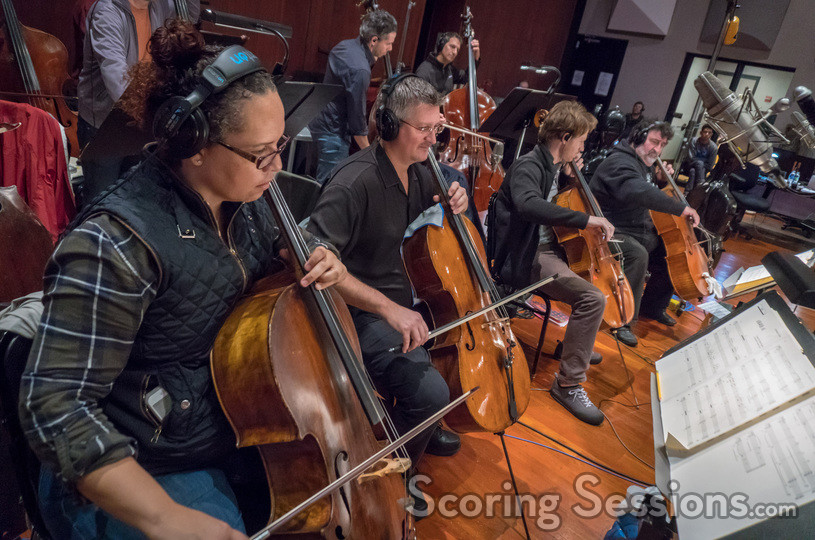 The cello section performs