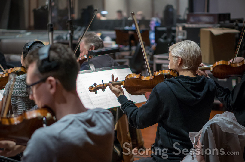 The violins perform