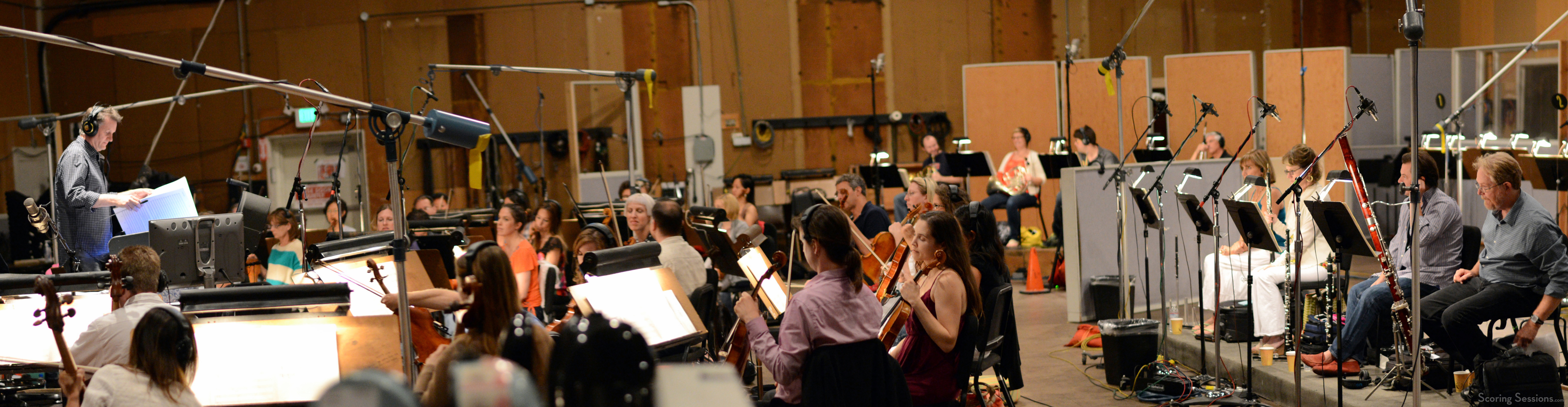 Gordon Goodwin gives notes to the Hollywood Studio Symphony on Grudge Match