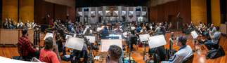 A view of the scoring sessions for Moana at the Eastwood Scoring Stage