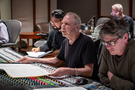Score producer Marlon Espino, composer Mark Mancina, scoring mixer Dave Boucher, and Vice President of Music Production Ryan Hopman