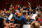 The violas and strings performing on Moana