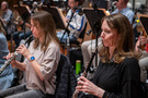 Lara Wickes and Jessica Pearlman perform on oboe