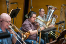 Craig Gosnell performs on the trombone